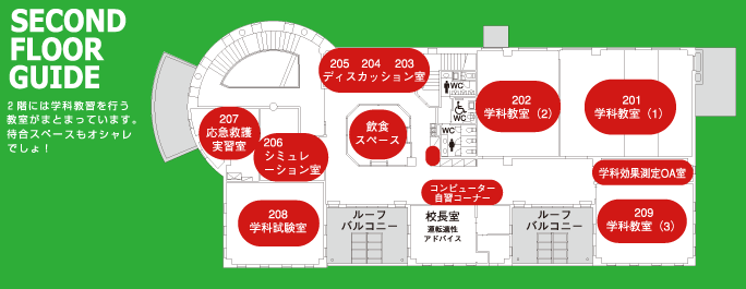 自動車学校　普通免許　大型免許　二輪免許　中型免許　牽引免許　大型特殊免許 KDS釧路自動車学校 2Fフロアーガイド